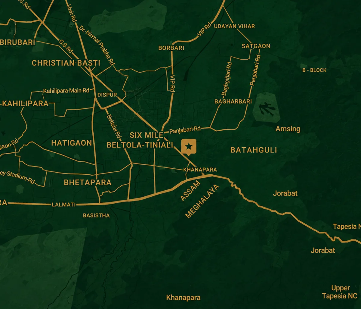 Map of Taj Vivanta, Guwahati